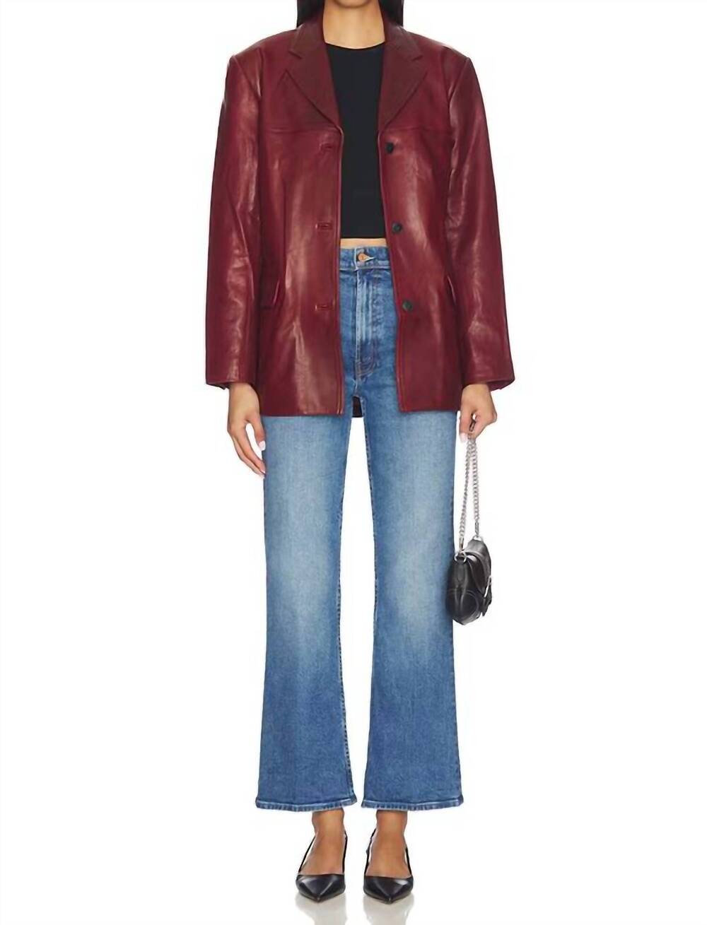 NEW MOTHER lil petite high waisted bookie sneak jeans in knick knack paddy wack